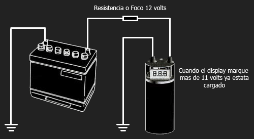 Como se carga un Capacitor de car audio