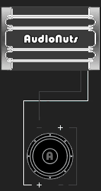 1 subwoofer doble bobina conectado en serie